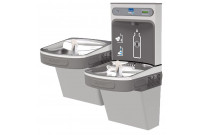 Elkay EZH2O EZSTLDDWSLK NON-REFRIGERATED Dual Drinking Fountain with Bottle Filler