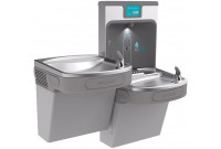 Elkay Enhanced EZH2O LZSTL8WSLP Filtered Dual Drinking Fountain with Bottle Filler