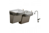 Elkay EZSTLDDLFC NON-REFRIGERATED Dual Drinking Fountain with Glass Filler