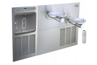 Elkay EZH2O LZWS-SFGRN28K w/LRPBGRNM28K Bottle Filling Station