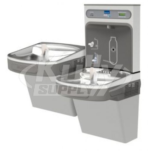 Elkay EZH20 LZSTLDDWSLK Filtered NON-REFRIGERATED Dual Drinking Fountain with Bottle Filler