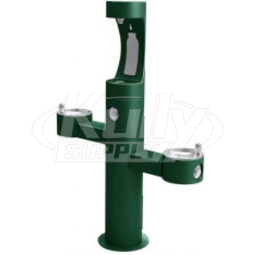 Elkay LK4430BF1UFRK Outdoor Drinking Fountain with Bottle Filling Station 