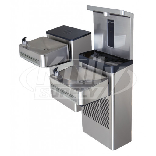 Haws 1212SF Filtered Dual Drinking Fountain with Bottle Filler