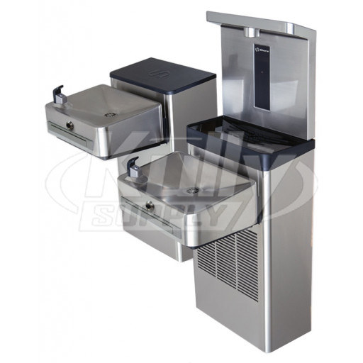 Haws 1212SH Sensor-Operated Dual Drinking Fountain with Bottle Filler