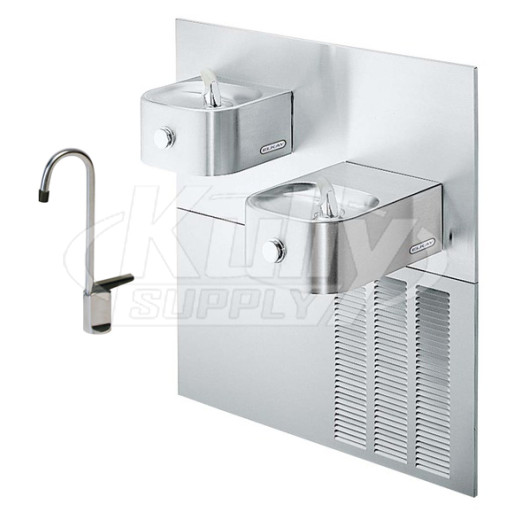 Elkay ERFPM28FK In-Wall Dual Drinking Fountain with Glass Filler