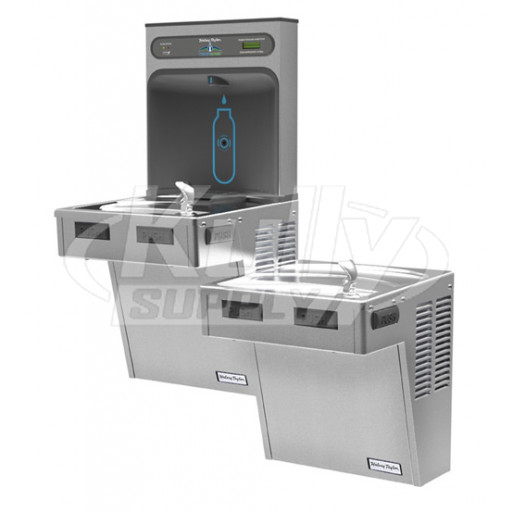 Halsey Taylor HydroBoost HTHB-HACDBL-WF-PV Filtered NON-REFRIGERATED Dual Drinking Foutnain with Bottle Filler