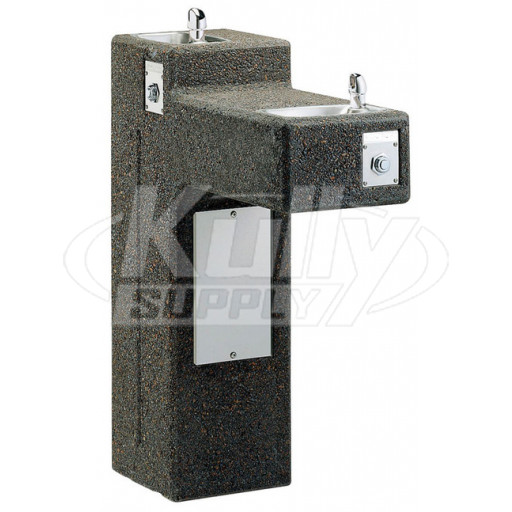 Elkay LK4595SFR Stone Aggregate Sanitary Freeze-Resistant Outdoor Dual Station Drinking Fountain