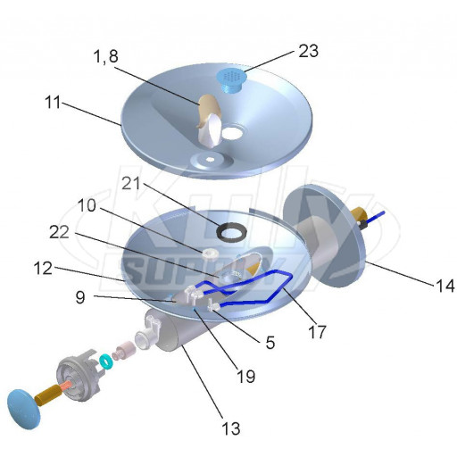 Elkay SwirlFlo Single Station Drinking Fountain Parts Breakdown