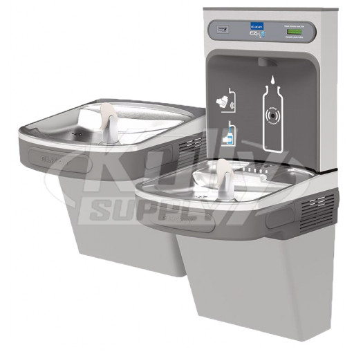 Elkay EZH2O LZSTLG8WSLK GreenSpec Filtered Dual Drinking Fountain with Bottle Filler