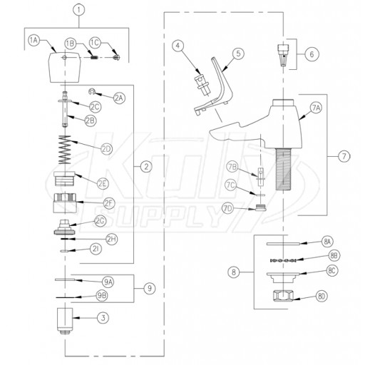 Zurn Z83600 Parts Breakdown 