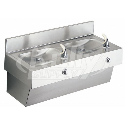 Elkay EDF210C Stainless Steel NON-REFRIGERATED Two-Station Drinking Fountain