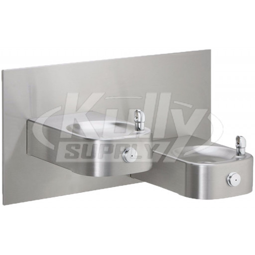 Elkay EHW217FPK Freeze Resistant, NON-REFRIGERATED Heavy Duty Vandal-Resistant In-Wall Dual Drinking Fountain