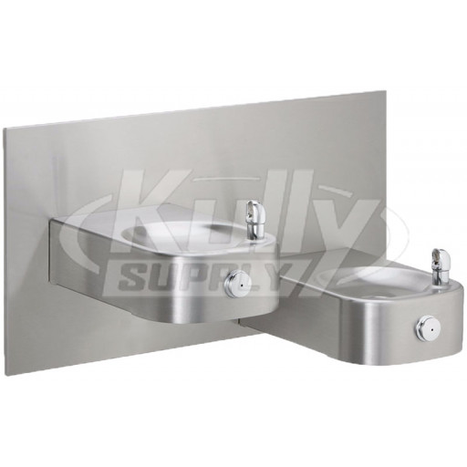 Elkay EHW217C NON-REFRIGERATED Heavy Duty Vandal-Resistant In-Wall Dual Drinking Fountain 