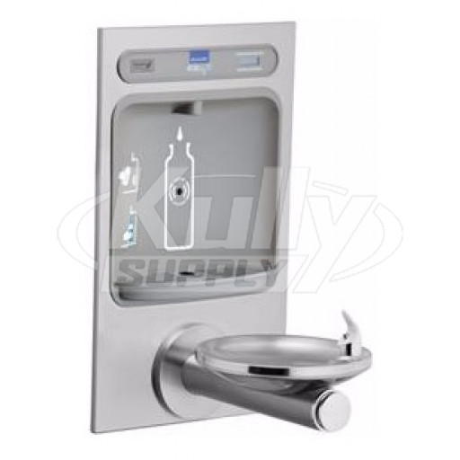 Elkay EZH2O EZWS-EDFPBM114K NON-REFRIGERATED Bottle Filling Station with Stainless Steel Integral SwirlFlo Fountain