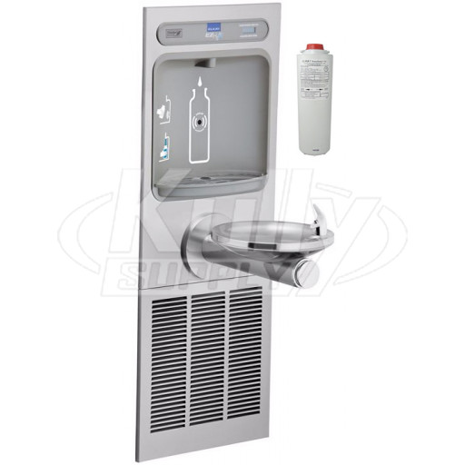 Elkay EZH2O LZWS-LRPBM8K Bottle Filling Station with Filtered Stainless Steel Integral SwirlFlo Fountain