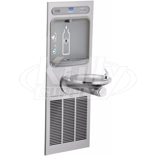 Elkay EZH2O EZWS-ERPBM8K Bottle Filling Station with Stainless Steel Integral SwirlFlo Fountain