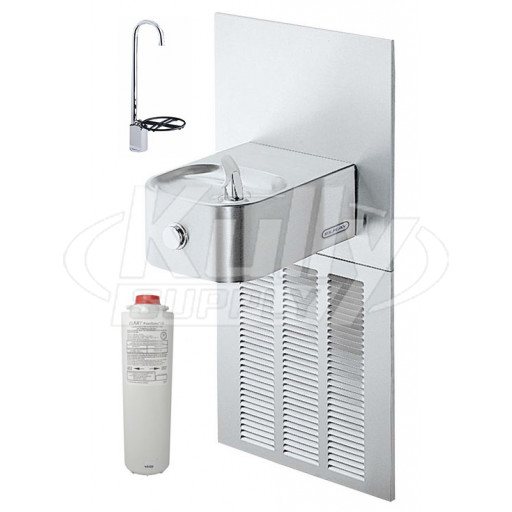 Elkay LNFEM8FK Filtered In-Wall Drinking Fountain with Glass Filler