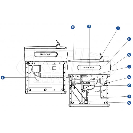 Elkay EZ Series Bi-Level Front View