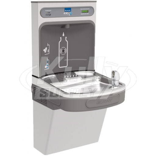 Elkay EZH2O EZS8WSVRSK Stainless Steel Drinking Fountain with Bottle Filler and Vandal-Resistant Bubbler