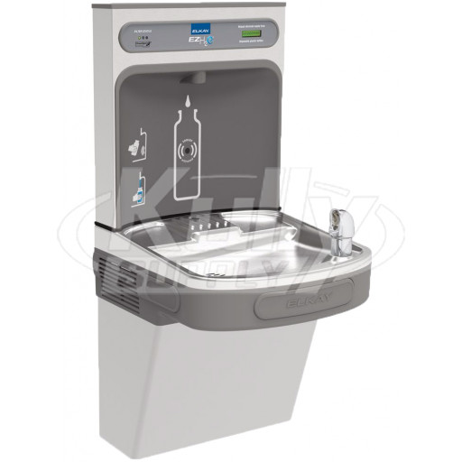 Elkay EZH2O LZSDWSVRSK Filtered Stainless Steel NON-REFRIGERATED Drinking Fountain with Bottle Filler and Vandal-Resistant Bubbler