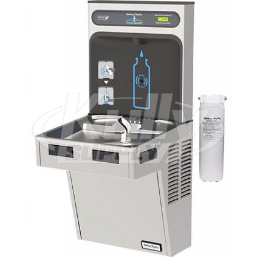 Halsey Taylor HydroBoost HTHB-HACG8SS-WF GreenSpec Filtered Stainless Steel Drinking Fountain with Bottle Filler
