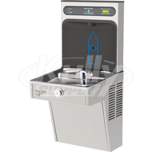 Halsey Taylor HydroBoost HTHB-HVRGRN8-NF GreenSpec Stainless Steel Drinking Fountain with Bottle Filler