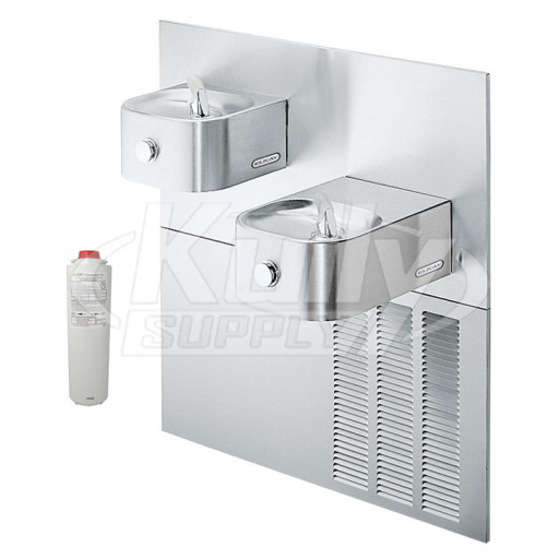 Elkay LNTE8K Filtered In-Wall Dual Drinking Fountain
