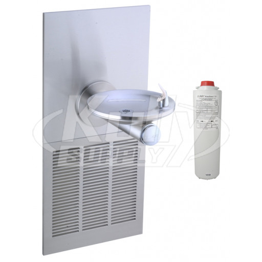 Elkay LRPBGRNMV8K GreenSpec Filtered In-Wall Drinking Fountain with Vandal-Resistant Bubbler