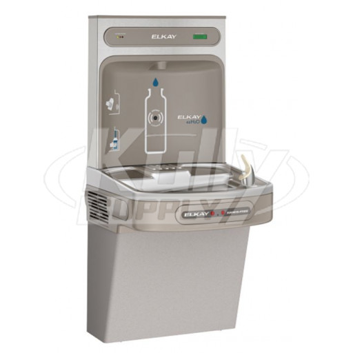 Elkay EZH2O LZO8WSLK Bottle Filling Station with Single Drinking Fountain Hands Free Activation