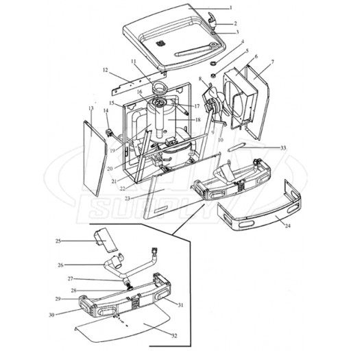 Oasis P8AC Drinking Fountain Parts Breakdown