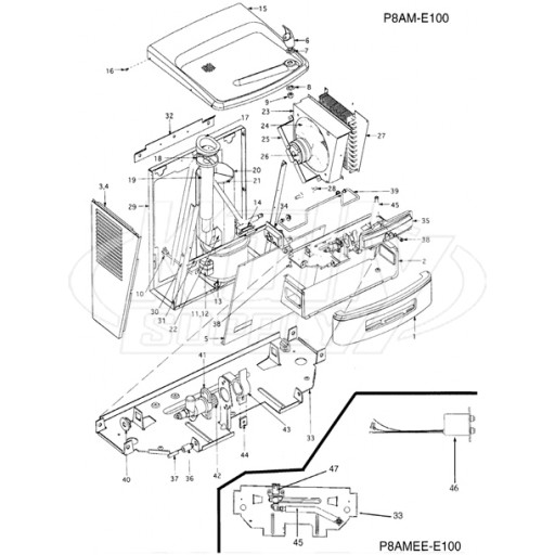 Oasis P8AM-E100 Parts Breakdown