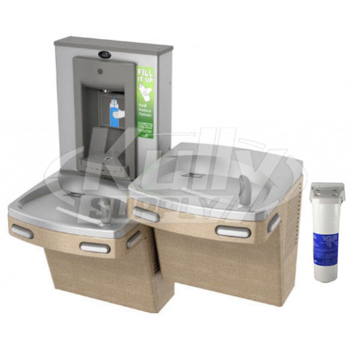 Oasis PGF8SBFSL Filtered Dual Drinking Fountain with Manual Bottle Filler