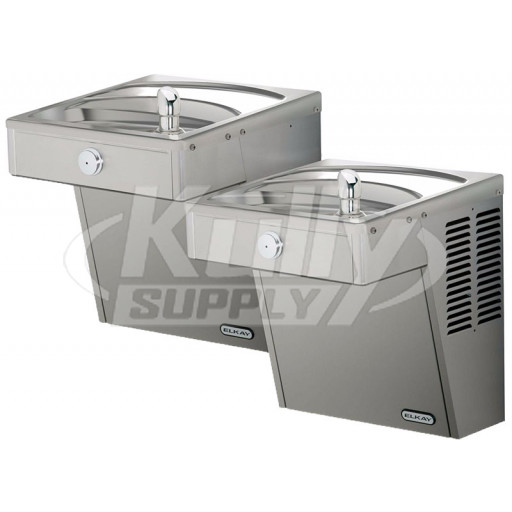 Elkay VRCTLRDDSC NON-REFRIGERATED Vandal-Resistant Dual Drinking Fountain