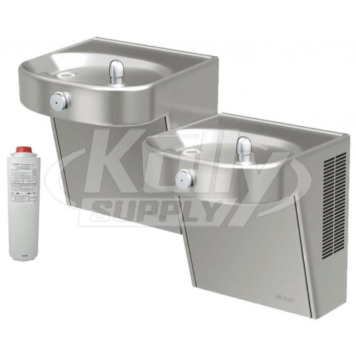Elkay LVRCHDTLDDSC Filtered NON-REFRIGERATED Heavy Duty Vandal-Resistant Dual Drinking Fountain