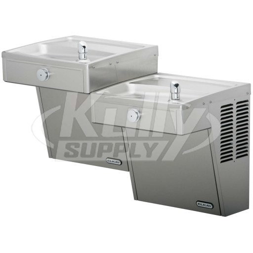 Elkay VRCTLFR8SC Frost-Resistant Vandal-Resistant Dual Drinking Fountain