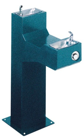 Halsey Taylor 4720SFREVG Evergreen Sanitary Freeze-Resistant Two Station Outdoor Drinking Fountain
