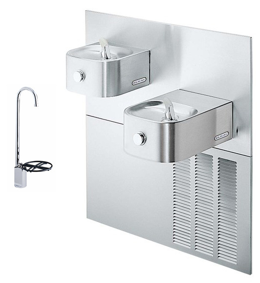 Elkay ERFPM28FK In-Wall Dual Drinking Fountain with Glass Filler