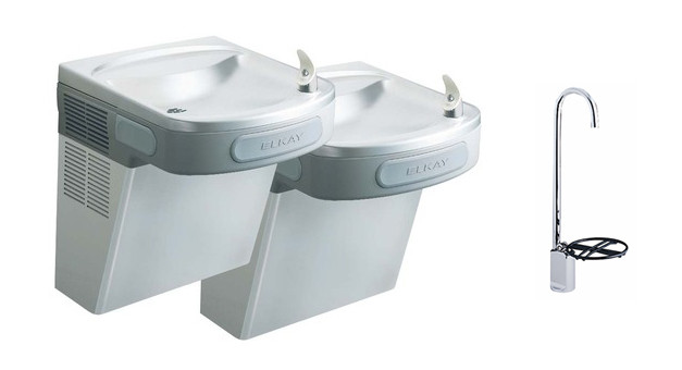 Elkay EZSTL8SFC Stainless Steel Dual Drinking Fountain with Glass Filler