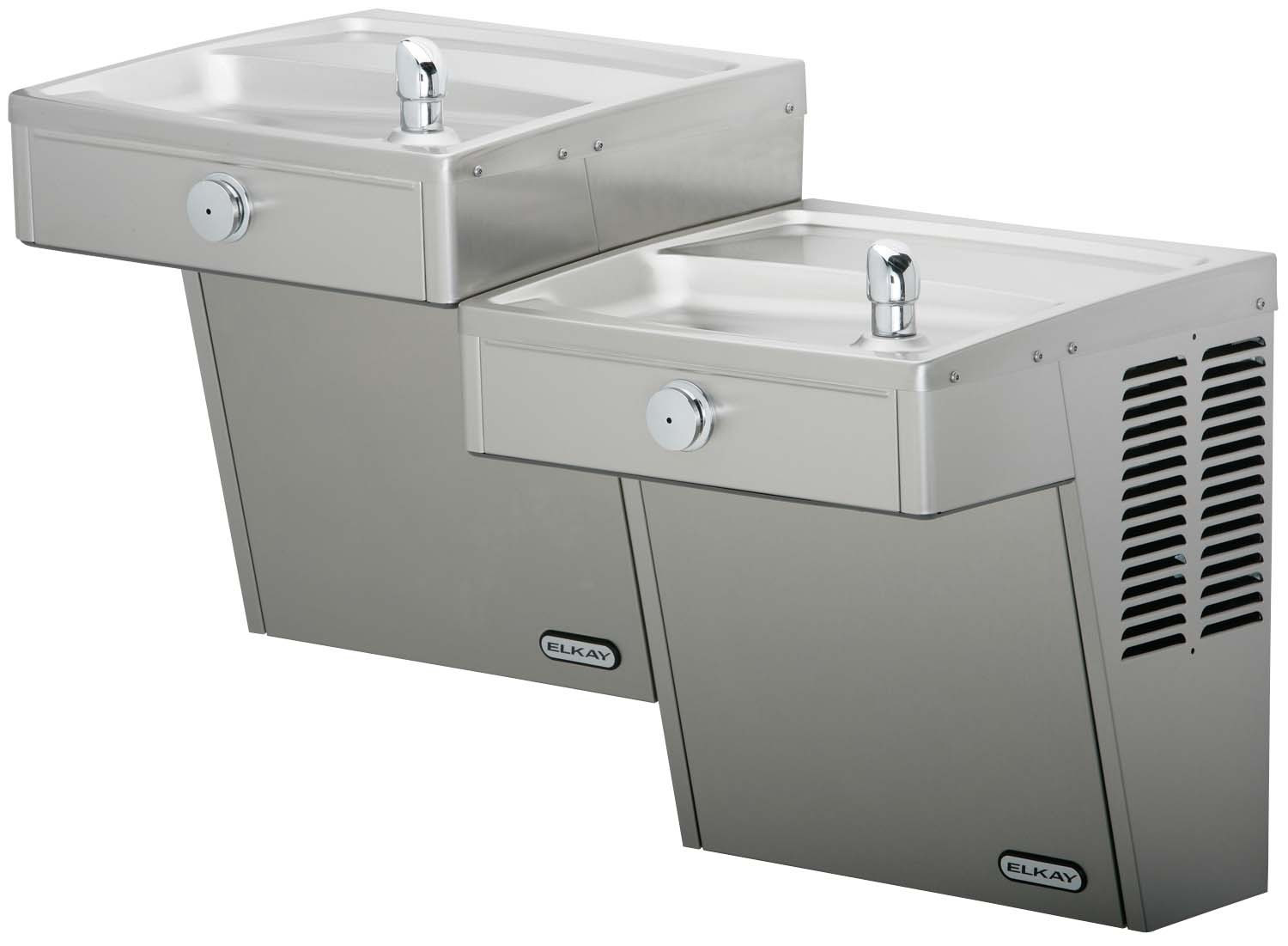 Elkay VRCTLFRDDSC Bi-Level Frost Resistant NON-REFRIGERATED Drinking Fountain