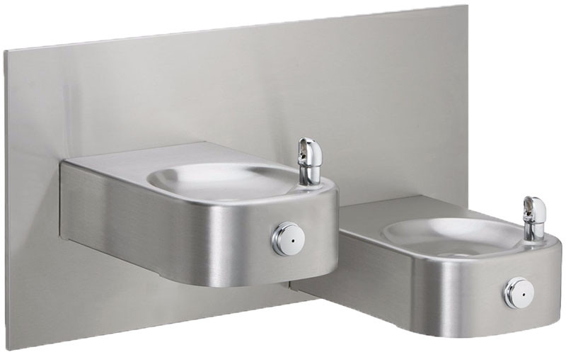 Elkay EHWM217C NON-REFRIGERATED Heavy Duty Vandal-Resistant In-Wall Dual Drinking Fountain 