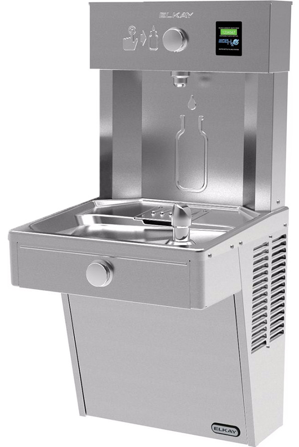 Elkay Ezh2o Lvrc8wsk Filtered Heavy Duty Vandal Resistant Drinking Fountain With Bottle Filler Drinkingfountaindoctor Com