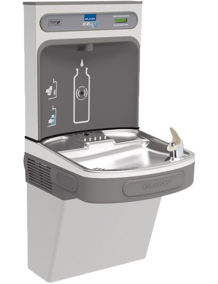 Elkay EZH2O EZS8WSSK Stainless Steel Drinking Fountain with Bottle Filler