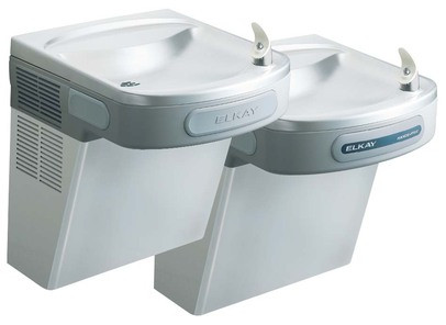 Elkay LZOSTL8SC Filtered Stainless Steel Sensor-Operated Dual Drinking Fountain