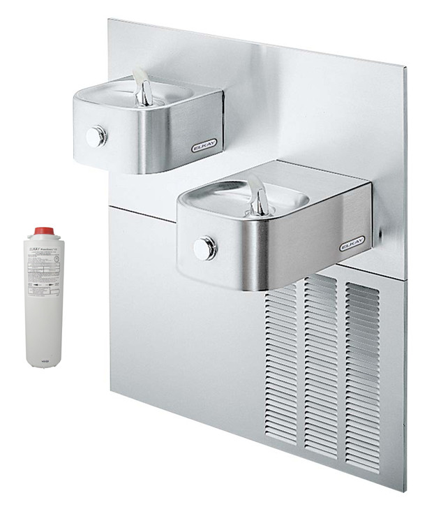 Elkay LNTEM8K Filtered In-Wall Dual Drinking Fountain