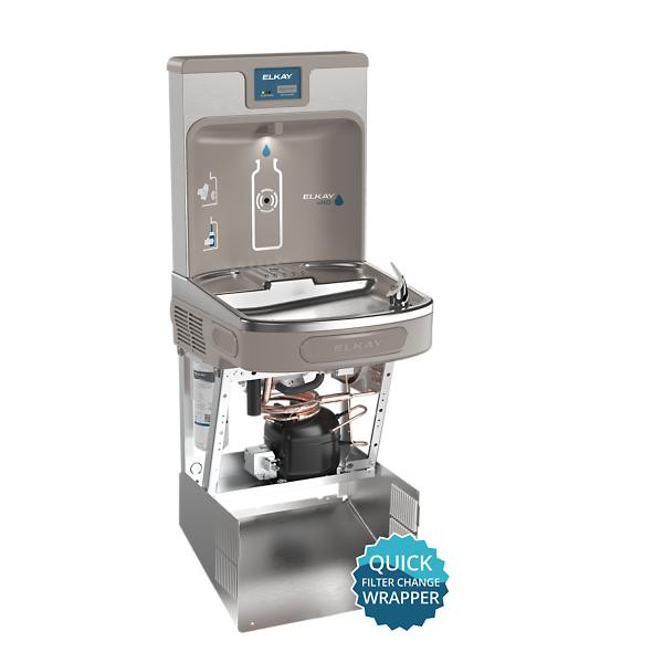 Elkay Enhanced EZH2O LZS8WSSP Filtered Stainless Steel Drinking Fountain with Bottle Filler