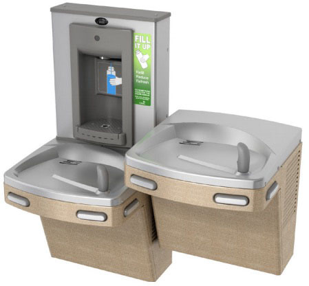 Oasis PGSBFSL STN VersaFiller and Go Green Bi-Level Drinking Fountain NON-REFRIGERATED