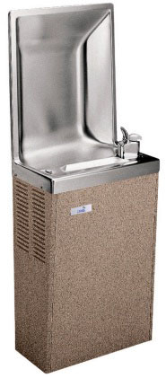 Oasis PLF14S Stainless Steel Semi-Recessed Backsplash Drinking Fountain