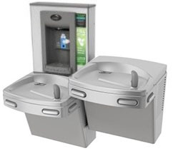 Oasis PG8SBFSL Stainless Steel Dual Drinking Fountain with Manual Bottle Filler