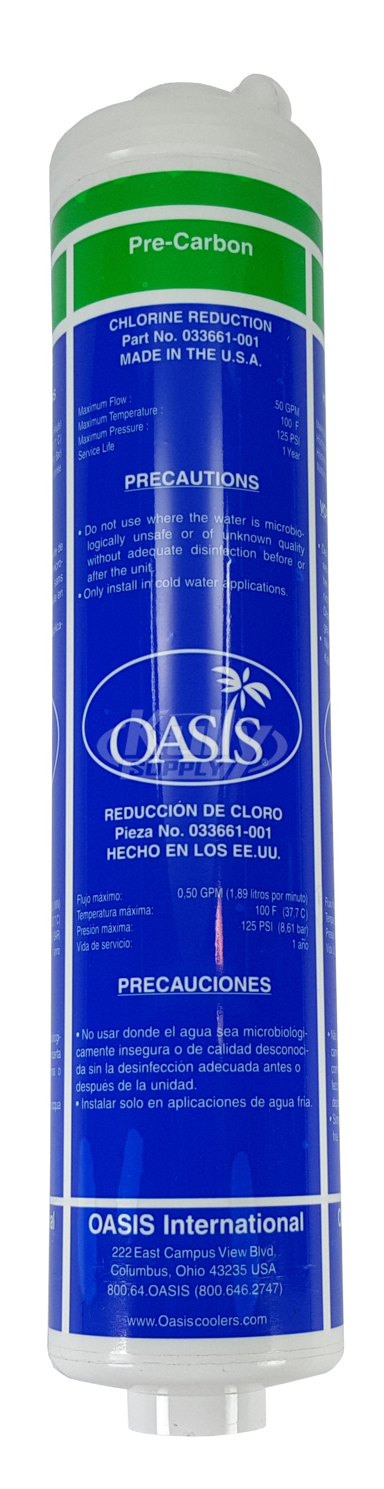 Oasis 033661-001 Filter, Precarbon