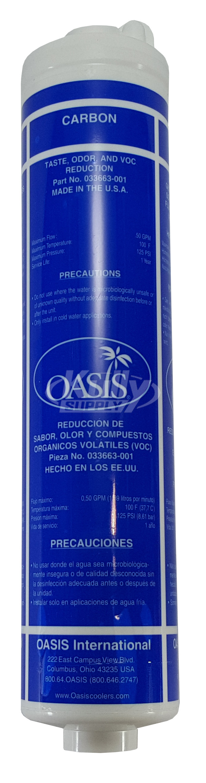 Oasis 033663-001 Filter, Carbon Block